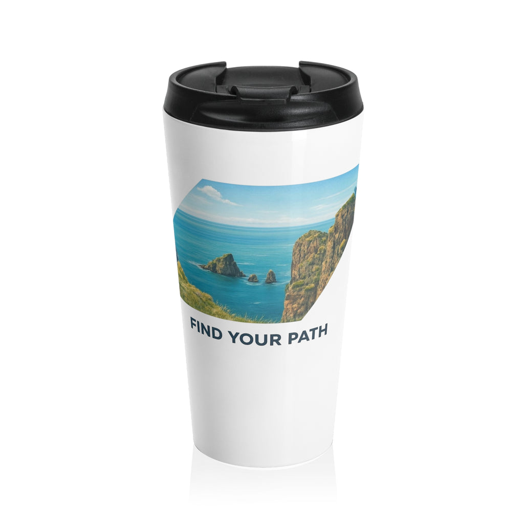 Stainless Travel Mug — "Find Your Path" Outdoor Adventure Thermos