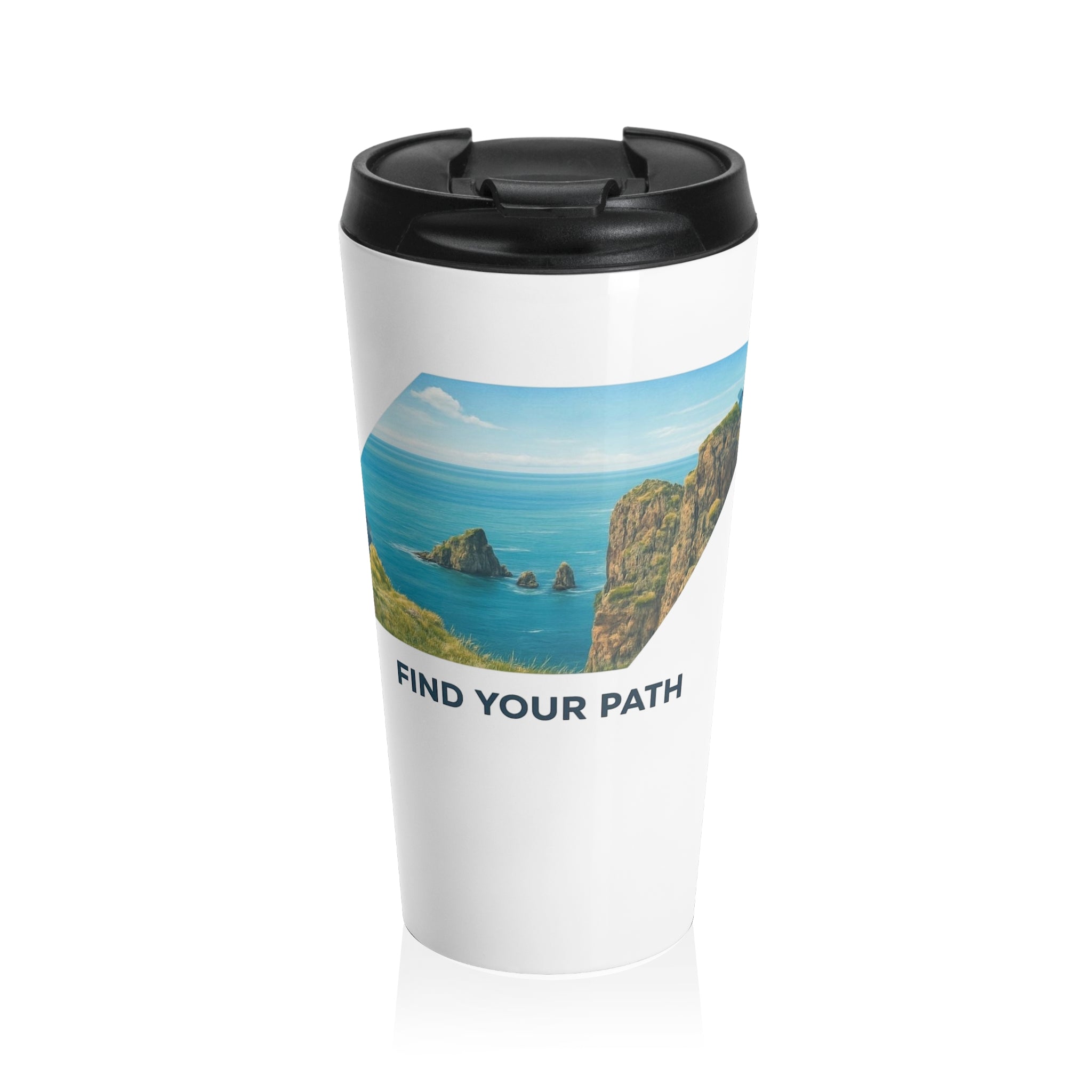 Stainless Travel Mug — "Find Your Path" Outdoor Adventure Thermos
