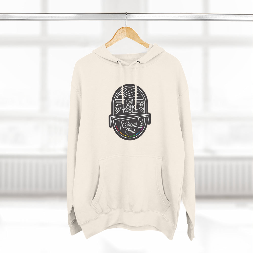 The Long Table Social Club Fleece Hoodie — Cozy Three-Panel Patio Pullover