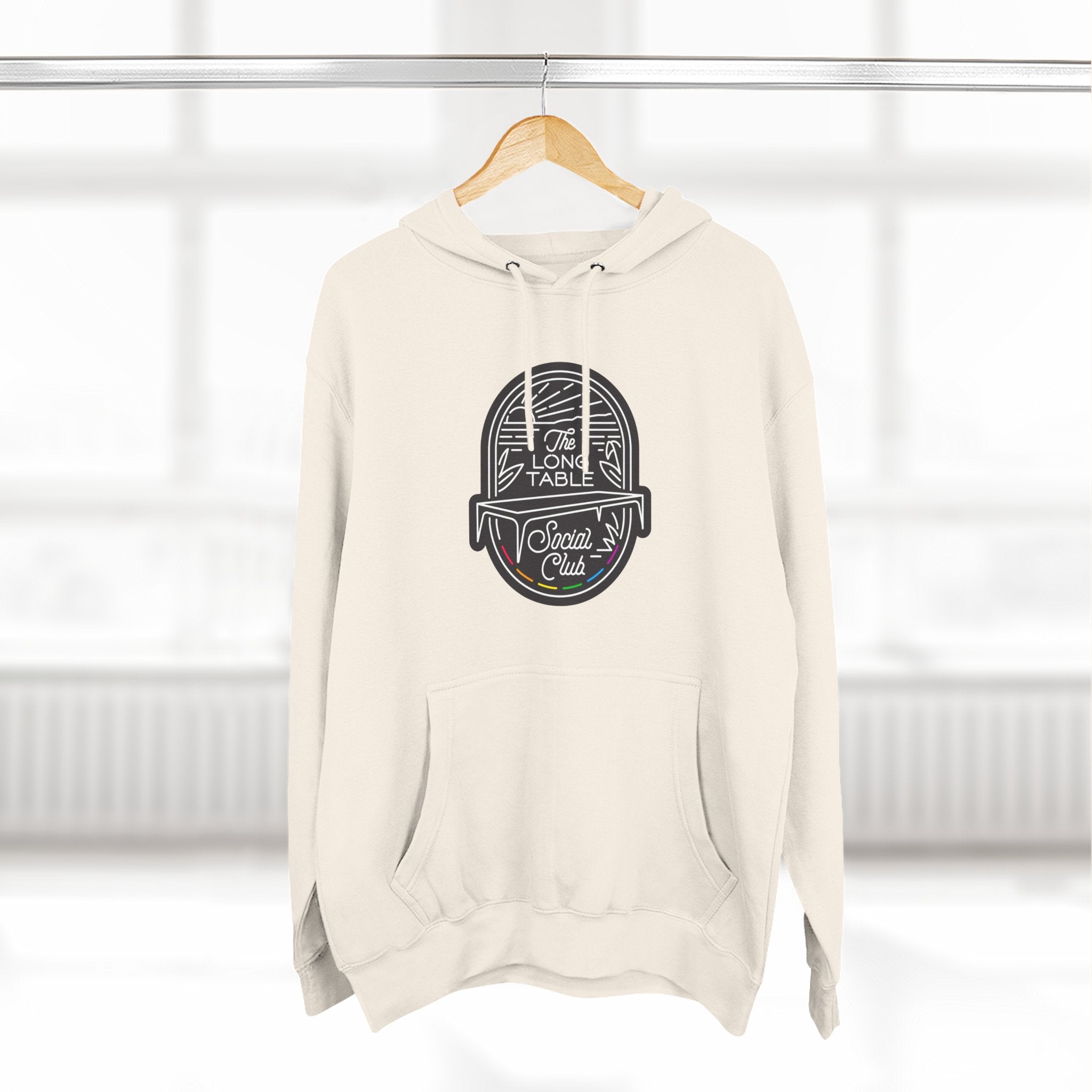 The Long Table Social Club Fleece Hoodie — Cozy Three-Panel Patio Pullover