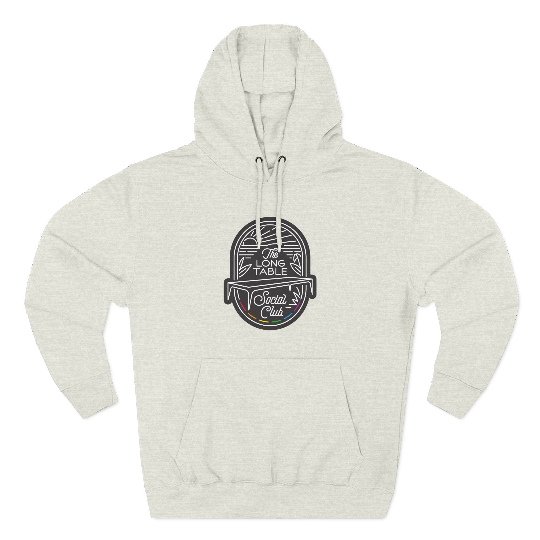 The Long Table Social Club Fleece Hoodie — Cozy Three-Panel Patio Pullover