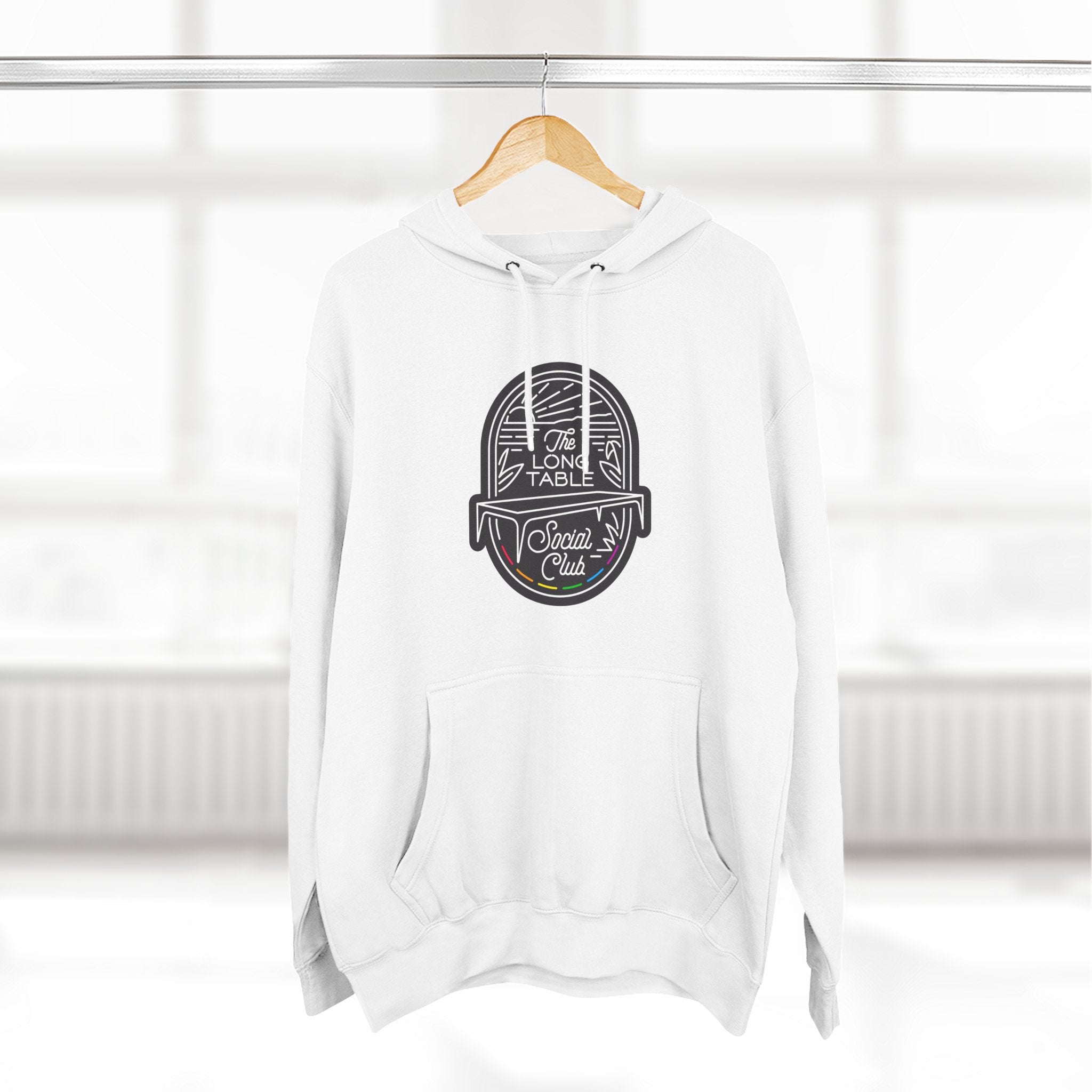 The Long Table Social Club Fleece Hoodie — Cozy Three-Panel Patio Pullover