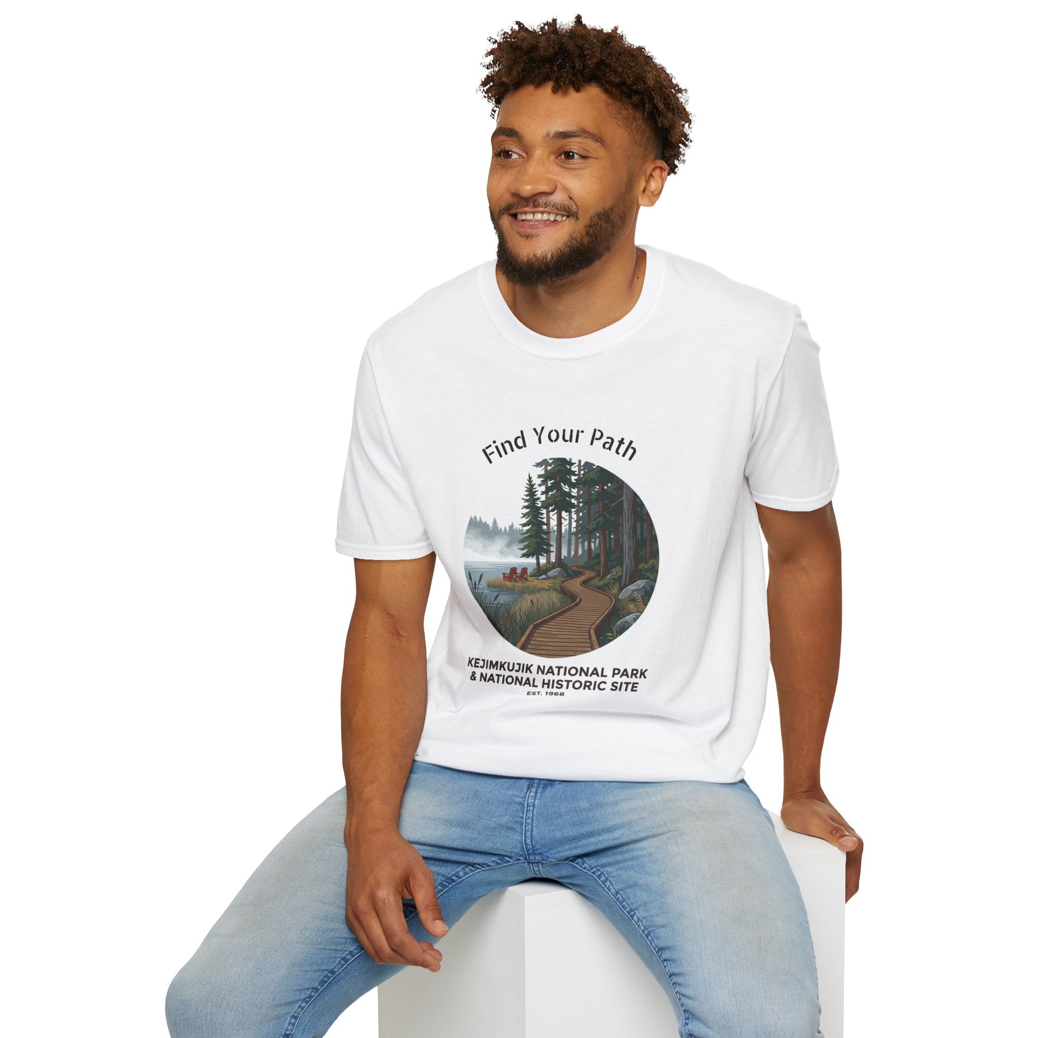 Kejimkujik National Park Scenic T-Shirt — Canoe Trail Forest Lake Design