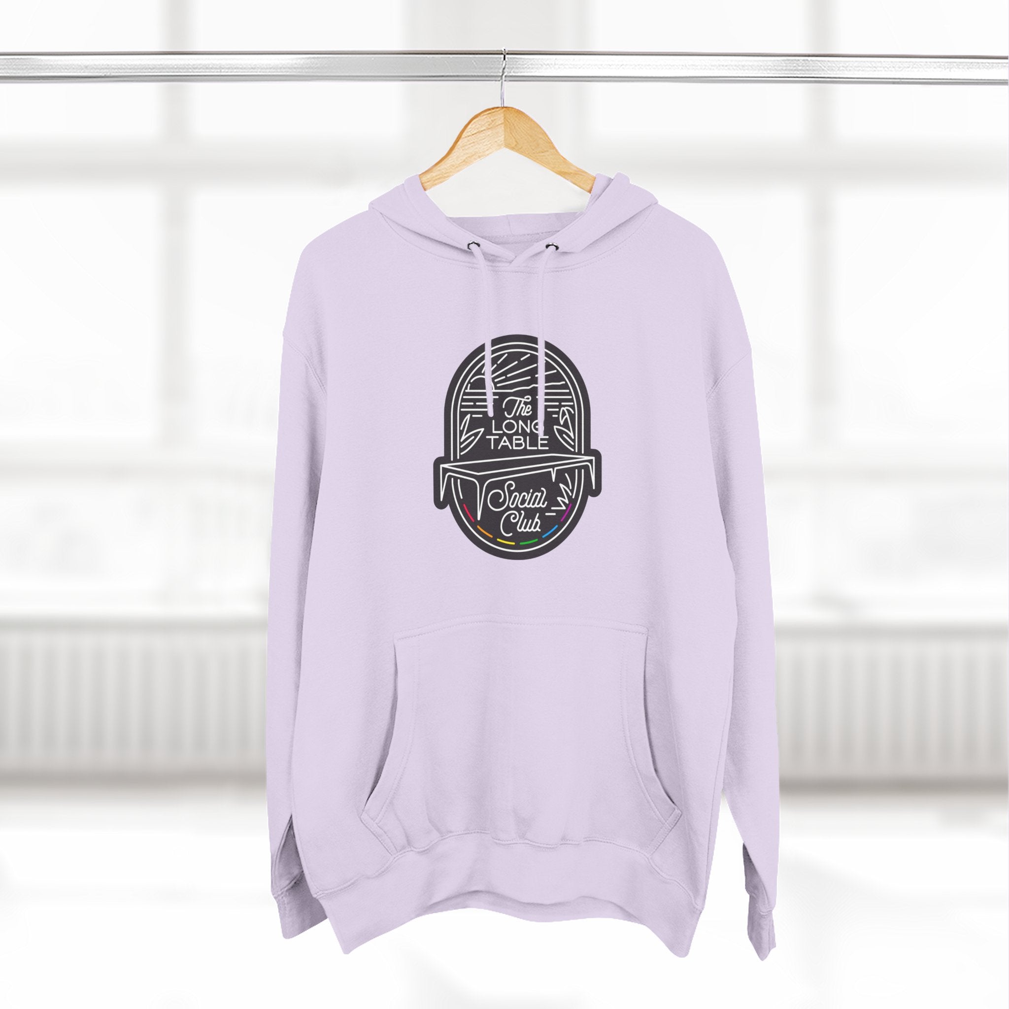 The Long Table Social Club Fleece Hoodie — Cozy Three-Panel Patio Pullover