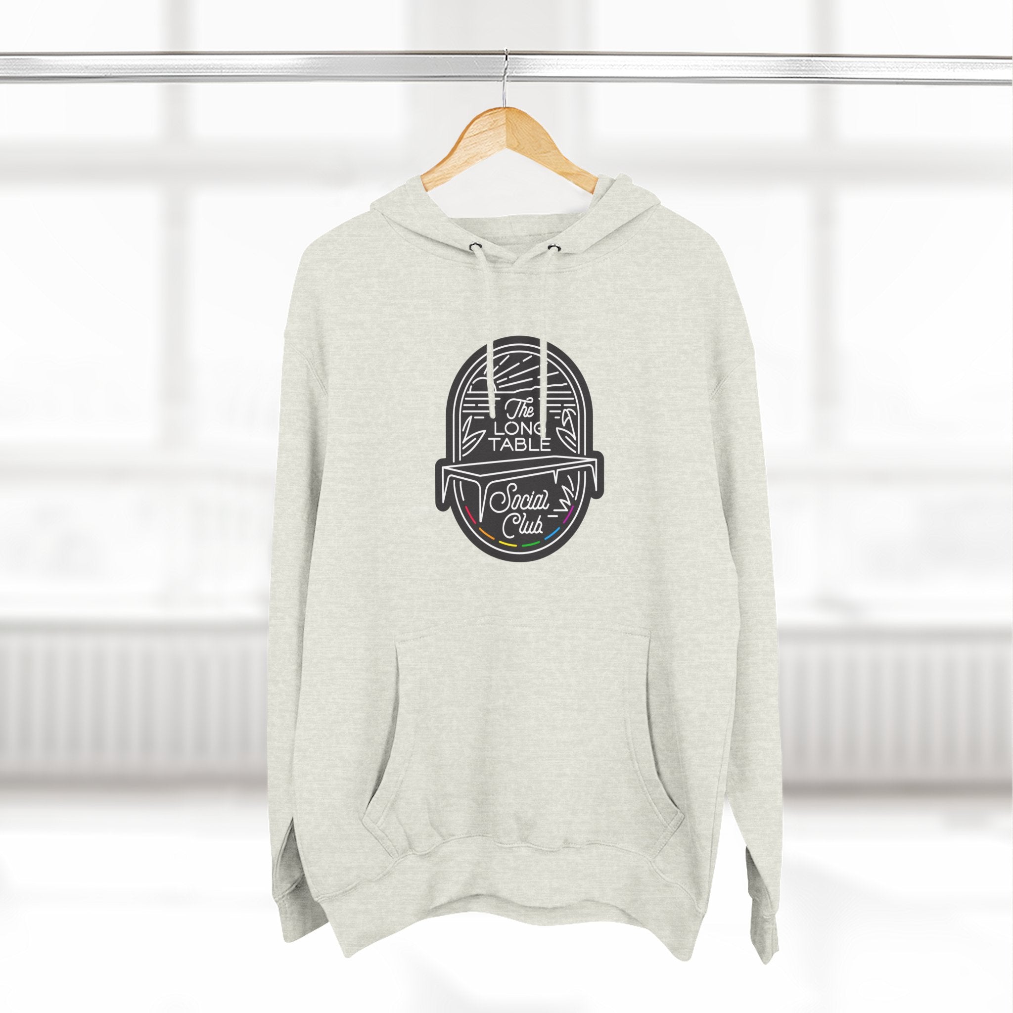 The Long Table Social Club Fleece Hoodie — Cozy Three-Panel Patio Pullover