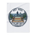 Arctic Fleece Blanket — "The Long Table Social Club" Coastal Picnic Scene, EST. 2021