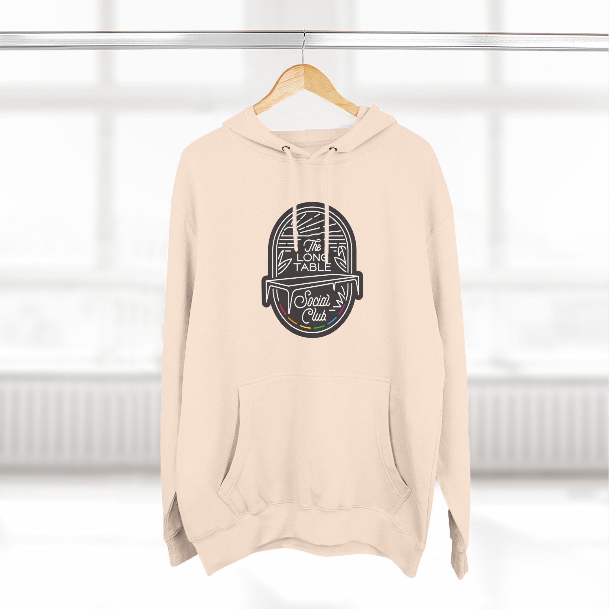 The Long Table Social Club Fleece Hoodie — Cozy Three-Panel Patio Pullover