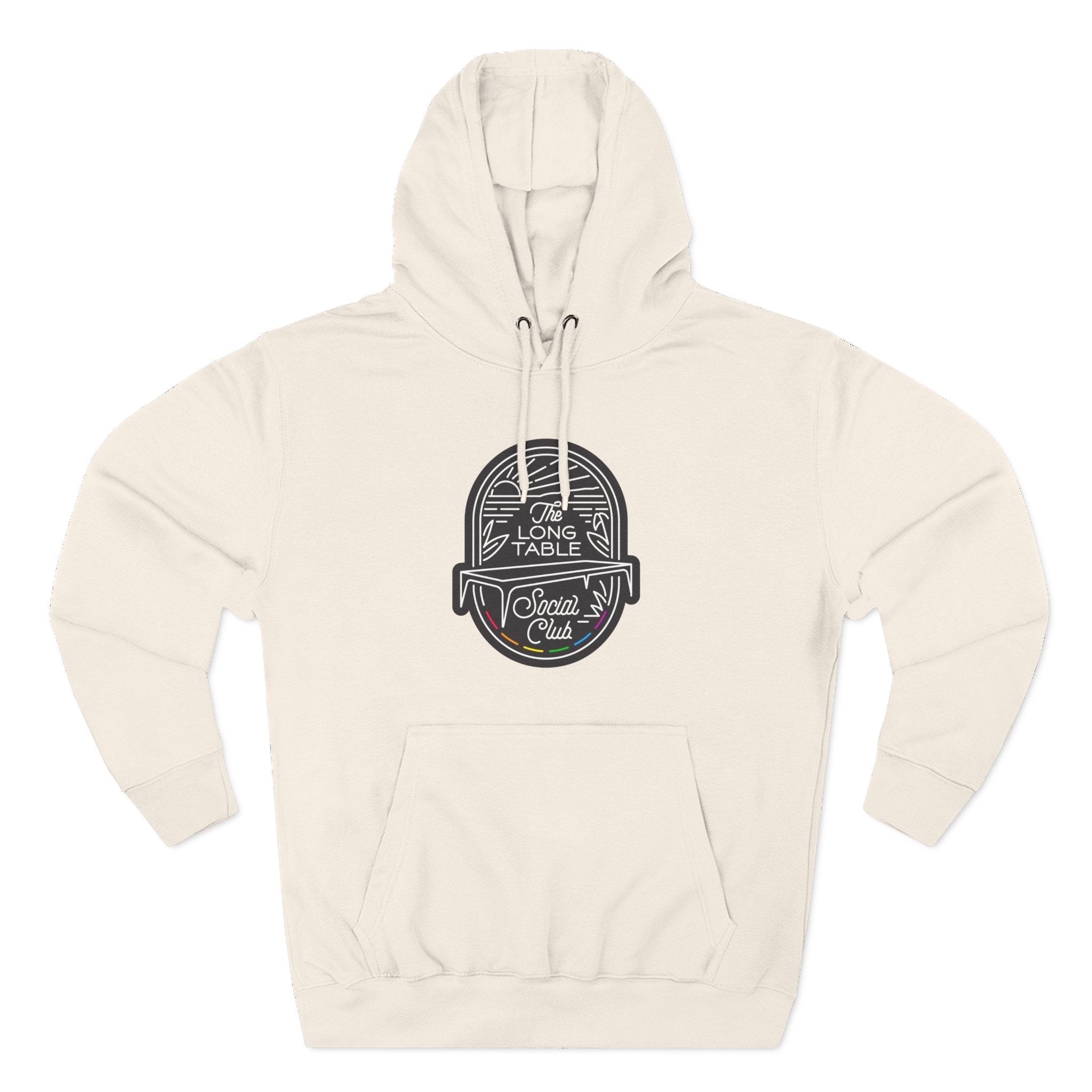 The Long Table Social Club Fleece Hoodie — Cozy Three-Panel Patio Pullover