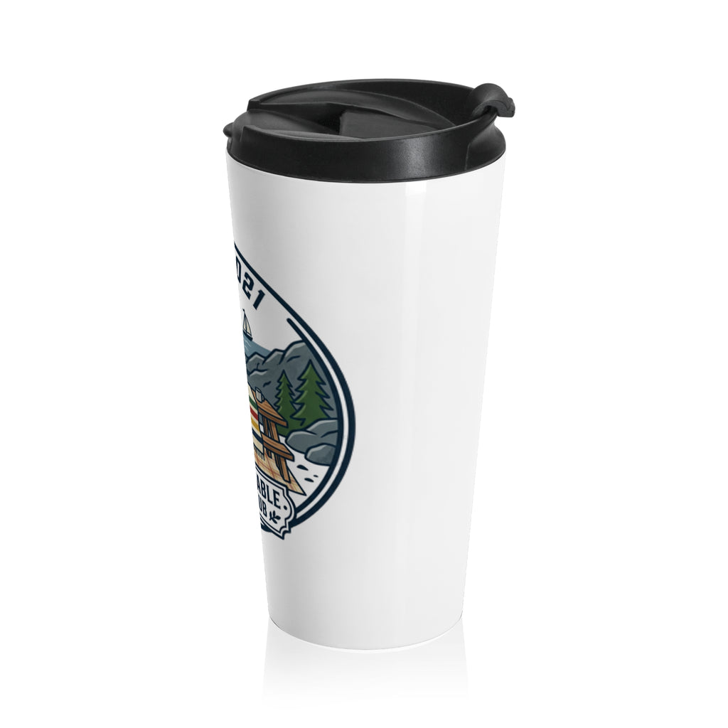Stainless Travel Mug — "The Long Table Social Club" Est. 2021 Outdoor Adventure Thermos