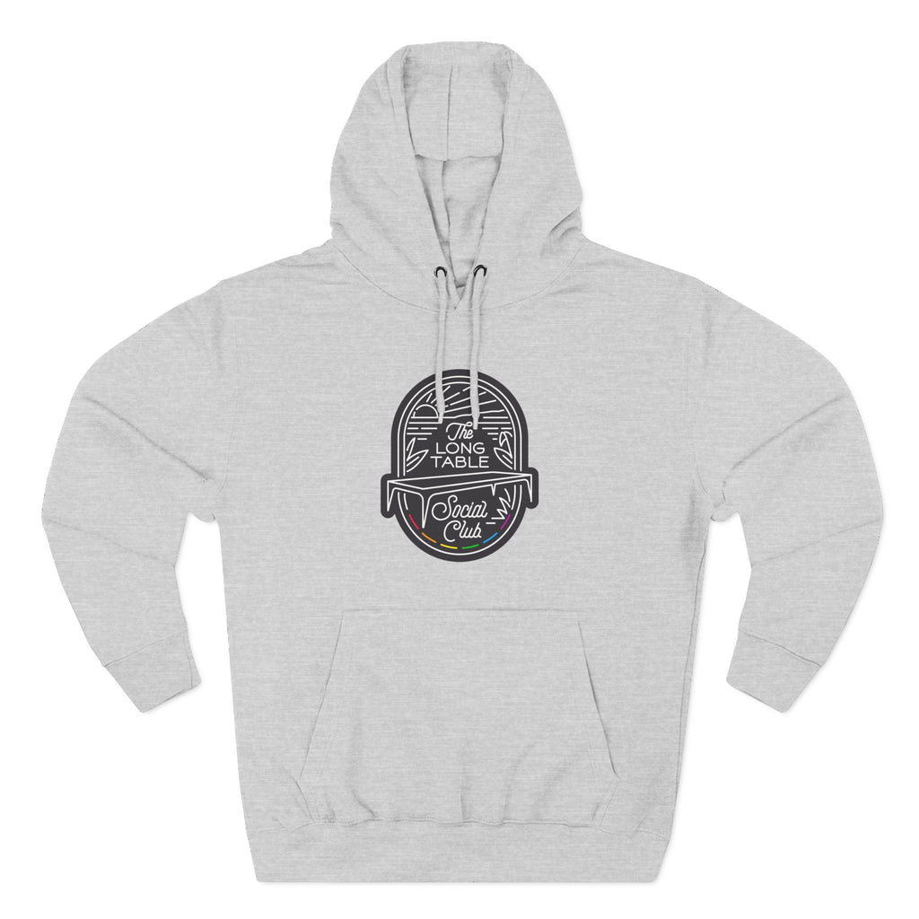 The Long Table Social Club Fleece Hoodie — Cozy Three-Panel Patio Pullover