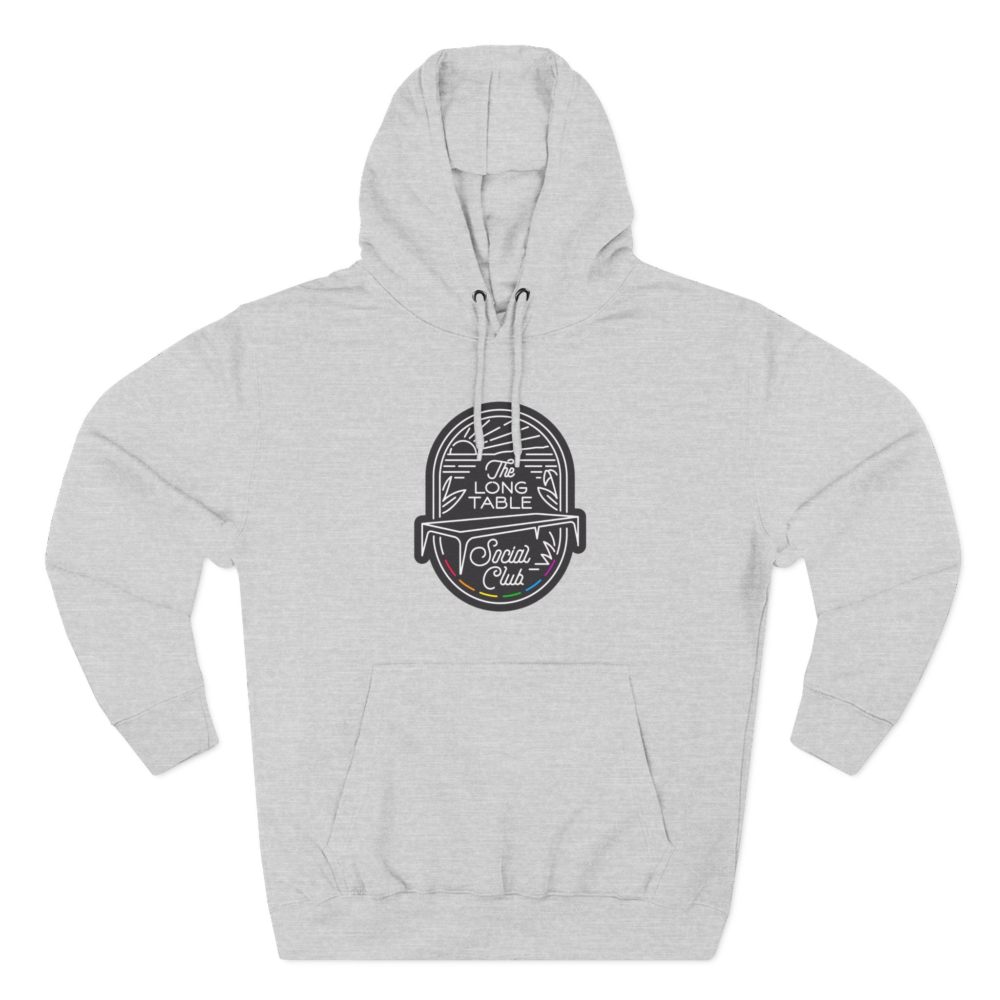 The Long Table Social Club Fleece Hoodie — Cozy Three-Panel Patio Pullover