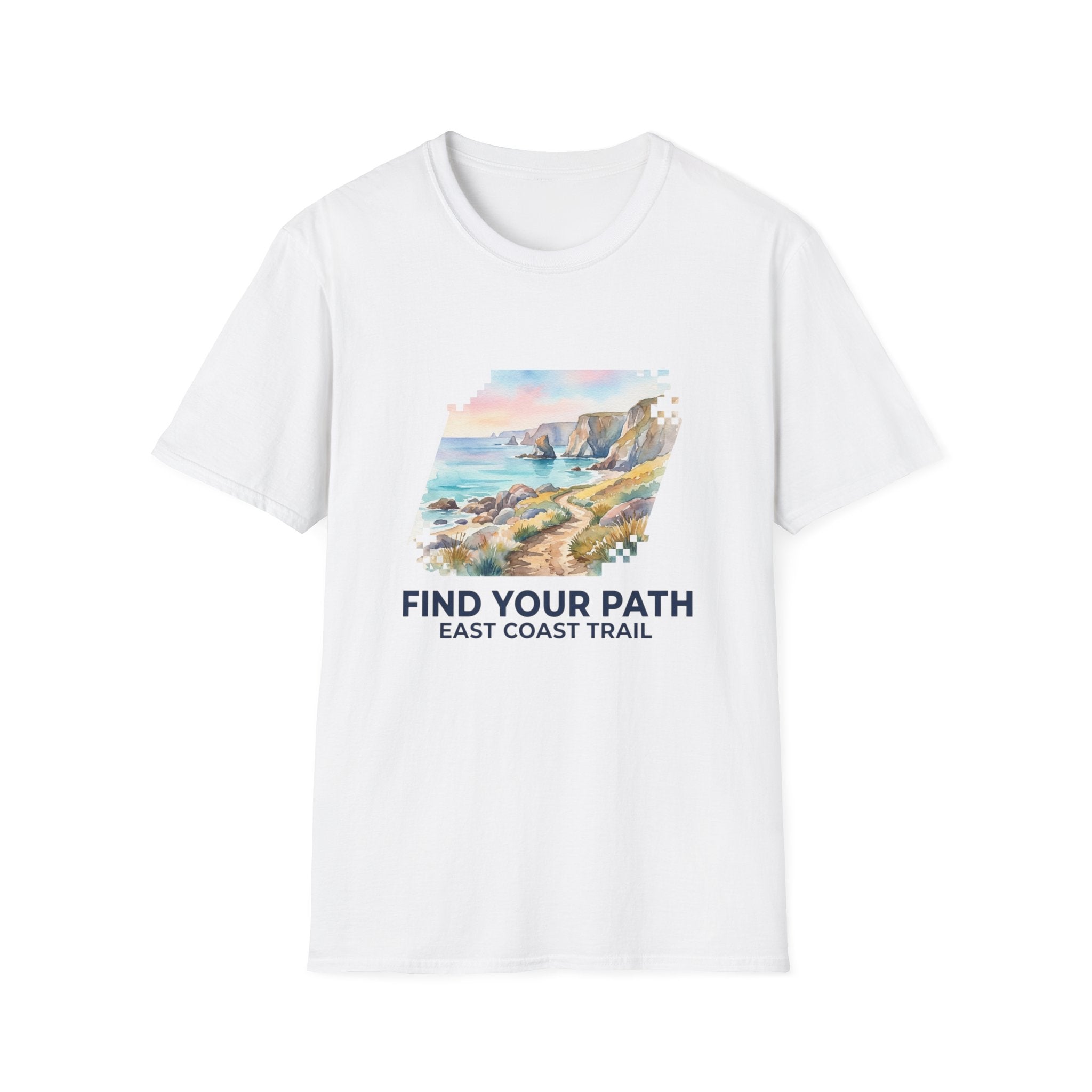 East Coast Trail Nova Scotia Watercolor T-Shirt — Coastal Scenic Tee