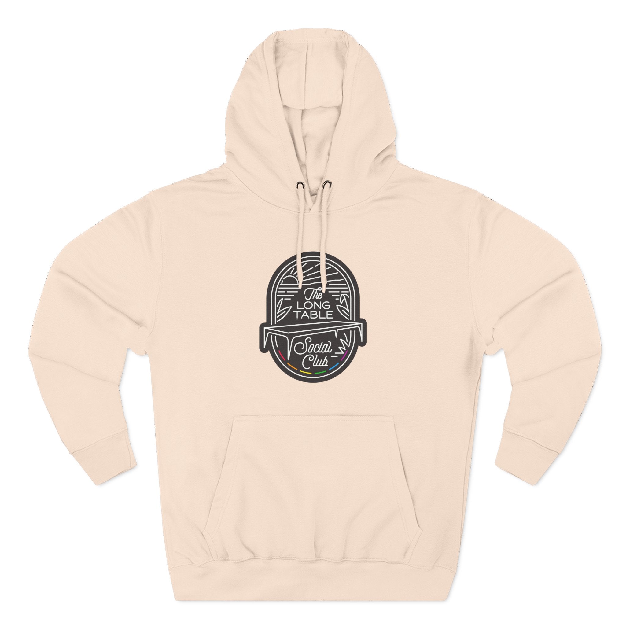 The Long Table Social Club Fleece Hoodie — Cozy Three-Panel Patio Pullover