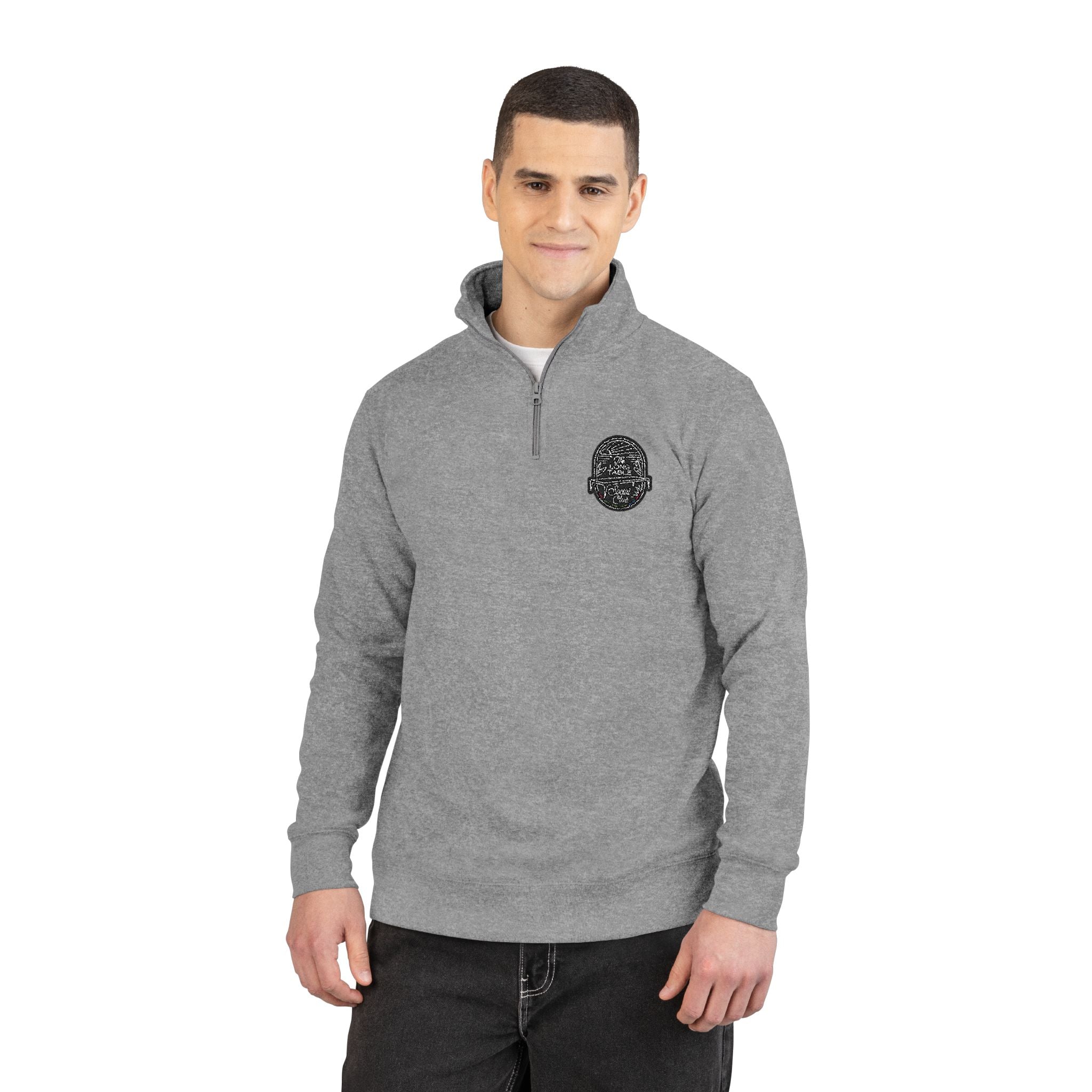 The Long Table Social Club Fleece Pullover — Embroidered Athleisure Pullover